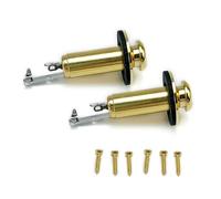 2 conectores monofónicos para guitarra eléctrica acústica de 6,35 mm, enchufe de botón de correa de guitarra, enchufe de salida