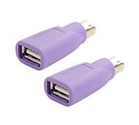 2 conectores PS2 a USB, ratón de computadora y teclado mini adaptador, convertidor de ratón y teclado