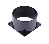 2 Conectores Rectos de Brida de Tubo, 3/4/5 Pulgadas, ABS, Adaptador de Tubo de ventilación de Pared para conducto de Aire Cuadrado Redondo para calefacción , 120 mm