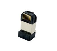 2 Conectores RJ45 8P8C de Cuerpo Largo para Placa PCB, Macho Blindado, Enchufable DIP de 90 Grados