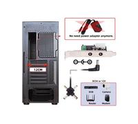 2 Conjunto Sistema de Gestión de Control Inteligente con Salida de Tarjeta de Alimentación de 1 A 4 CC de 5,5 mm y 12 V CC con Soporte PCI-e