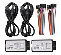 2 conjuntos Analizador Lógico USB 24MHz 8 canales 24M/Segundo Analizador Lógico para Analizador Lógico ARM FPGA Lógica 24M 8CH