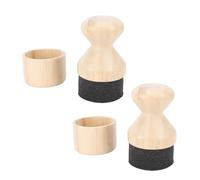 2 Conjuntos Aplicador de Aceite Mineral y Cera, Aplicador de Aceite Esponja Bambusoideae para Cuchara Esp¨¢tula Madera y Otros Utensilios