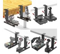 2 Conjuntos del soporte para pupitre para el mando de juego de simulador de vuelo, acelerador y sistemas HOTAS. Compatible con Logitech X56, X52, Thrustmaster T-Flight Hotas, Thrustmaster T.16000M, Th
