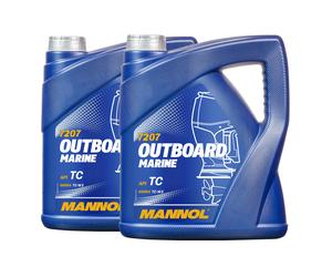 2 Contacto Aceite Mezcla Mannol Outboard Marine 8 2X4 Litro Fueraborda