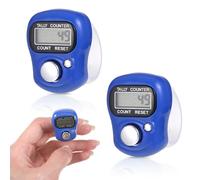 2 contadores digitales de dedo, contador de dedos electrónicos, contador de filas, mini contador de mano a color, contador de filas, mini contador de mano para el recuento de actividades interiores y