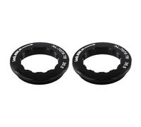 2 contratuercas de casete de bicicleta para casetes 11T, cubierta de anillo de volante de aleación de aluminio 7075, piezas anodizadas CNC antideslizantes ligeras (negro)