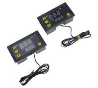2 controladores de temperatura digitales W3230 AC con sonda de sensor para una gestión eficaz de la temperatura en congeladores y aplicaciones HVAC (5 V)