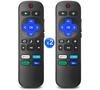 2 controles remotos de repuesto para todos los televisores Roku, para TCL TV/Hisense/Onn/Sharp/Element/Philips/Insignia/Jvc/RCA Roku Smart TV (no para Roku Stick o Roku Box)