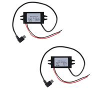 2 convertidores DC 12V a 5V USB C Buck 3A 15W tipo C convertidor reductor de ángulo recto regulador de voltaje adaptador convertidor de corriente para coche impermeable