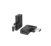 2 convertidores USB 3.1 tipo C macho a hembra en ángulo recto de 90 grados