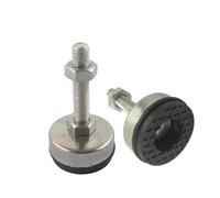 2 Copas de pie Ajustables 43 mm/54 mm diámetro Base, Acero Inoxidable 304, Rosca M8/10/12, nivelación articulada Patas Regulables para Muebles(43xM8x60mm)