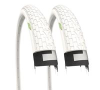 2 Copertoni De Goma Blancos 20 X 1.95 (50-406) Para Bicicleta BMX Ciudad