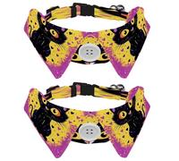 2 corbatines para mascotas, perro, gato, disfraz de mascotas, collar formal ajustable para gatos, perros pequeños, accesorios de fiesta para cachorros, corazones y gatos negros