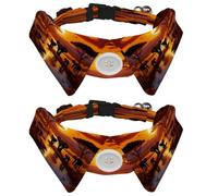 2 corbatines para mascotas, perro, gato, disfraz de mascotas, collar formal ajustable para gatos, perros pequeños, accesorios de fiesta, elefante africano del atardecer