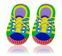 2 cordones de zapatos para aprender a atar, para niños, para práctica, para enseñar a tu hijo, ayuda a aprender a hacer cordones de zapatos para niños pequeños, ayuda de enseñanza educativa temprana