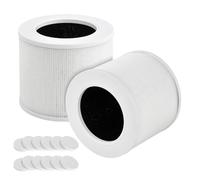 2 Core Mini Filtro de Repuesto Compatible con Purificadores de aire Levoit Core Mini-Rf, H13 HEPA Triple Filtración Purificador de Aire con 12 Esponjas Aromáticas