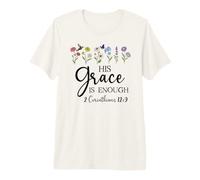 2 Corinthians 12:9 Christian Bible Verse His Grace is Enough Camiseta Premium