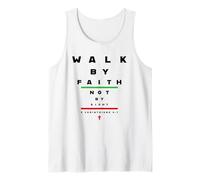 2 Corinthians 5:7 - Walk by Faith Not by Sight Vision Chart Camiseta sin Mangas