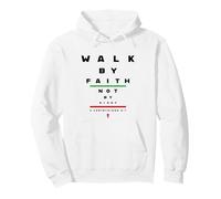 2 Corinthians 5:7 - Walk by Faith Not by Sight Vision Chart Sudadera con Capucha
