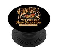 2 Corintios 5 17 If Anyone is in Christ New Creation Biblia PopSockets PopGrip Adhesivo