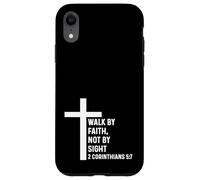 2 Corintios 5:7 Dios Jesús Camina Cruz Cristiana Fe Carcasa para iPhone XR