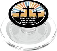 2 Corintios 5:7 Dios Jesús Cruz Cristiana Caminar Fe Vista PopSockets PopGrip para MagSafe