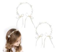 2 coronas de flores para el pelo para niños, accesorios para el pelo para comunión para niñas, corona de flores, diademas para el pelo, para bodas, cumpleaños, fiestas