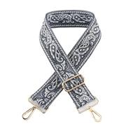 2 Correas de 5 cm de Ancho for un Solo Hombro, Ajustables, con patrón de Jacquard, for Bolso, a Rayas, Todo en uno para Bolso(Bright Silver,Mix Color 14)