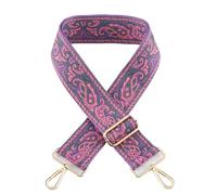2 Correas de 5 cm de Ancho for un Solo Hombro, Ajustables, con patrón de Jacquard, for Bolso, a Rayas, Todo en uno para Bolso(Bright Silver,Mix Color 07)