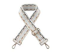 2 Correas de 5 cm de Ancho for un Solo Hombro, Ajustables, con patrón de Jacquard, for Bolso, a Rayas, Todo en uno para Bolso(Bright Silver,Mix Color 04)