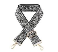 2 Correas de 5 cm de Ancho for un Solo Hombro, Ajustables, con patrón de Jacquard, for Bolso, a Rayas, Todo en uno para Bolso(Bright Silver,Mix Color 13)