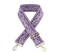 2 Correas de 5 cm de Ancho for un Solo Hombro, Ajustables, con patrón de Jacquard, for Bolso, a Rayas, Todo en uno para Bolso(Bright Silver,Mix Color 06)