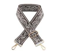 2 Correas de 5 cm de Ancho for un Solo Hombro, Ajustables, con patrón de Jacquard, for Bolso, a Rayas, Todo en uno para Bolso(Bright Silver,Mix Color 11)
