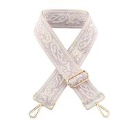 2 Correas de 5 cm de Ancho for un Solo Hombro, Ajustables, con patrón de Jacquard, for Bolso, a Rayas, Todo en uno para Bolso(Bright Silver,Mix Color 03)