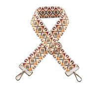 2 Correas de 5 cm de Ancho for un Solo Hombro, Ajustables, con patrón de Jacquard, for Bolso, a Rayas, Todo en uno para Bolso(Bright Silver,Mix Color 07)