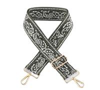 2 Correas de 5 cm de Ancho for un Solo Hombro, Ajustables, con patrón de Jacquard, for Bolso, a Rayas, Todo en uno para Bolso(Bright Silver,Mix Color 12)