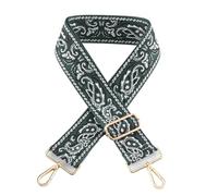 2 Correas de 5 cm de Ancho for un Solo Hombro, Ajustables, con patrón de Jacquard, for Bolso, a Rayas, Todo en uno para Bolso(Bright Silver,Mix Color 17)