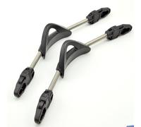 2 Correas de Aleta de Resorte Antideslizantes de Acero Inoxidable para Buceo - Ajustables para Cressi, Aletas de Mares (S, Negro)