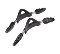 2 correas de aleta de resorte de buceo de acero inoxidable 304 con construcción antideslizante EPDM TPR para un ajuste seguro y fácil ajuste, compatible con la mayoría de las aletas (XS negro)
