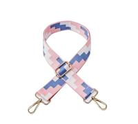 2 Correas de Hombro Anchas Ajustables de Lona for Bolso Cruzado de Mujer, Accesorio de Repuesto, diseño con patrón de relámpago para Bolso(Mix Color 02,Silver Buckle)