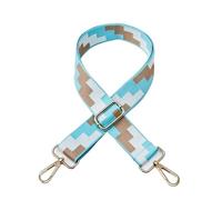 2 Correas de Hombro Anchas Ajustables de Lona for Bolso Cruzado de Mujer, Accesorio de Repuesto, diseño con patrón de relámpago para Bolso(Mix Color 06,Silver Buckle)