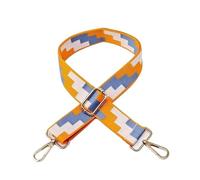 2 Correas de Hombro Anchas Ajustables de Lona for Bolso Cruzado de Mujer, Accesorio de Repuesto, diseño con patrón de relámpago para Bolso(Mix Color 07,Silver Buckle)