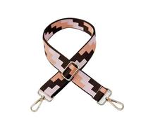 2 Correas de Hombro Anchas Ajustables de Lona for Bolso Cruzado de Mujer, Accesorio de Repuesto, diseño con patrón de relámpago para Bolso(Mix Color 08,Silver Buckle)