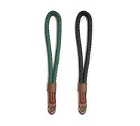 2 correas de mano auxiliares para cámara, cordón de nailon portátil, correa de cámara ajustable para Canon, Nikon, Sony, Fujifilm, Olympus, Leica, etc. (negro verde)