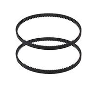 2 correas de transmisión de goma compatibles con lijadora Makita 9910 9911, correa de bucle cerrado de 6 mm de ancho, 300 mm de circunferencia, 3 mm de paso de dientes, color negro