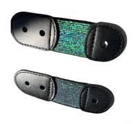 2 correas elásticas de encaje para patinaje artístico para competición y lecciones con diseño ligero y discreto (color negro)