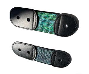 2 correas elásticas de encaje para patinaje artístico para competición y lecciones con diseño ligero y discreto (color negro)