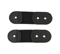 2 correas elásticas para patines artísticos para un sistema de cordones seguro y soporte de tobillo, protector de cordones de cuero negro para entrenamiento, 10 x 3,5 cm (blanco)