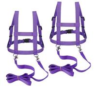 2 correas para caballos para niños, correa para niños y arnés de caballo, para jugar para niños, cuerda de juguete y correa de longierleine (morado)